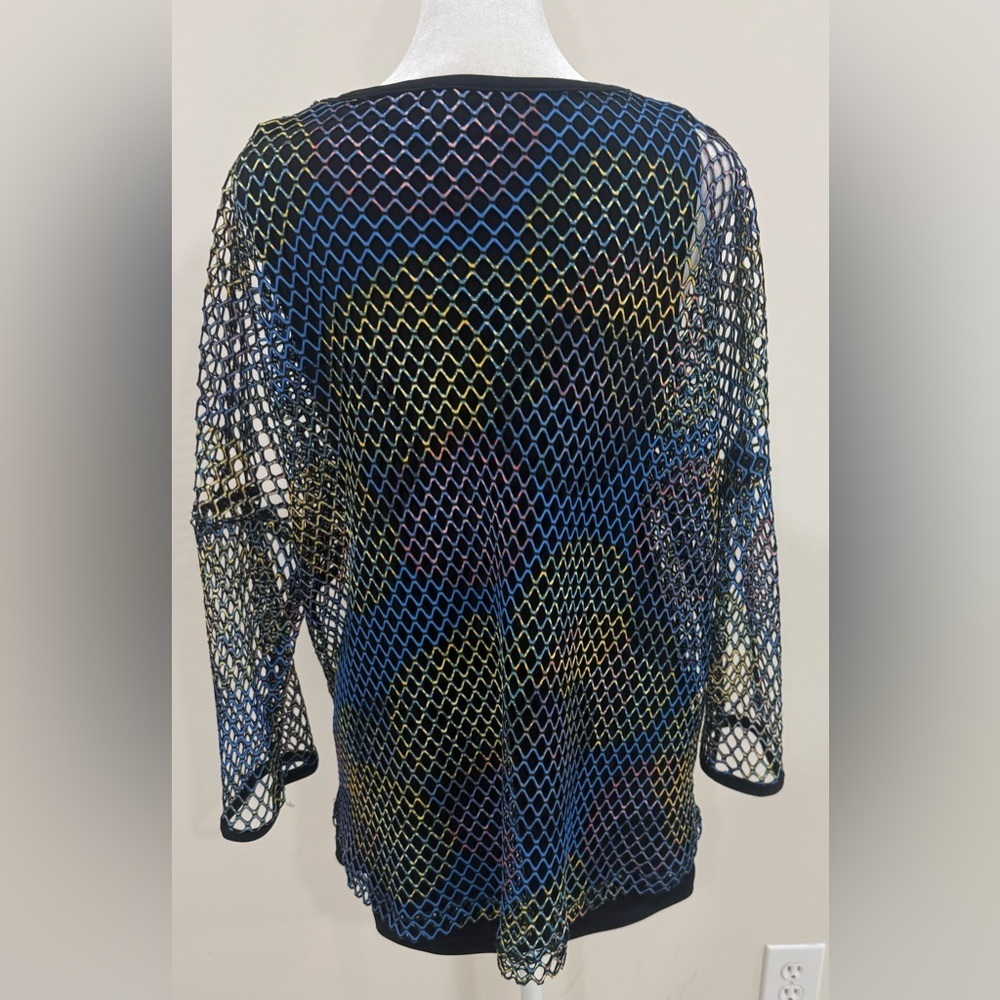 JOSEPH RIBKOFF MESH TUNIC MULTI Size 8 - Picture 4 of 7